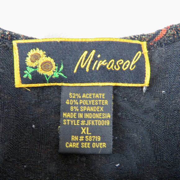 Mirasol 1990s Vintage Brown Paisley Retro Sleeveless Top Blouse Tank Large - Picture 5 of 5